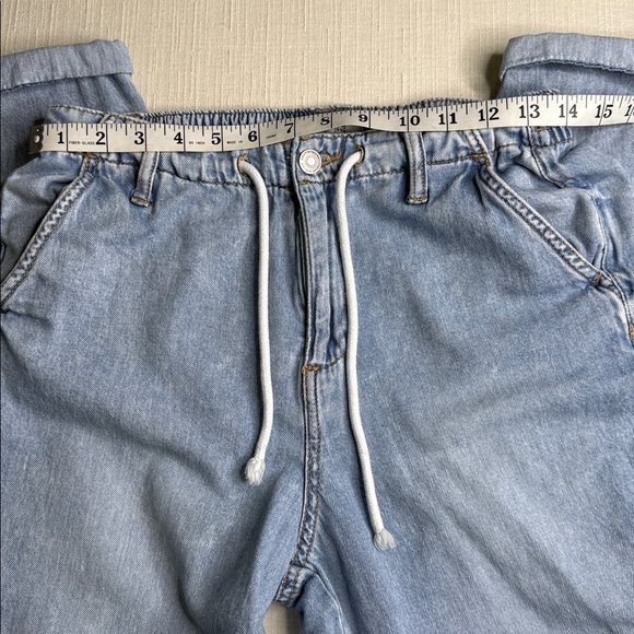 Kensie Light Blue Denim Joggers - Picture 8 of 13